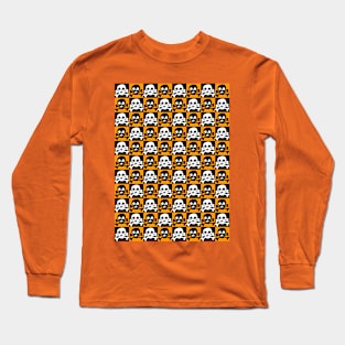 Orange Skulls Long Sleeve T-Shirt